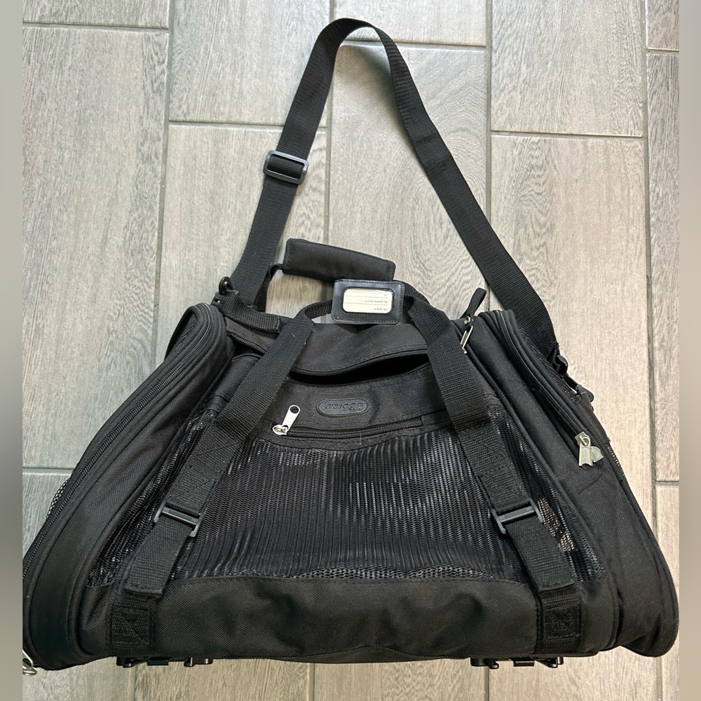 Bergen cat carrier bag pet carrier small dog animal carrier black bag Large bag